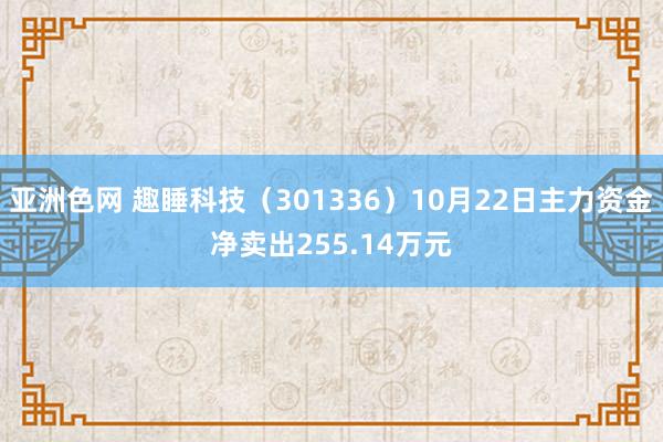 亚洲色网 趣睡科技（301336）10月22日主力资金净卖出255.14万元