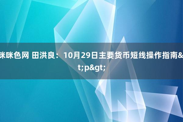 咪咪色网 田洪良：10月29日主要货币短线操作指南<p>