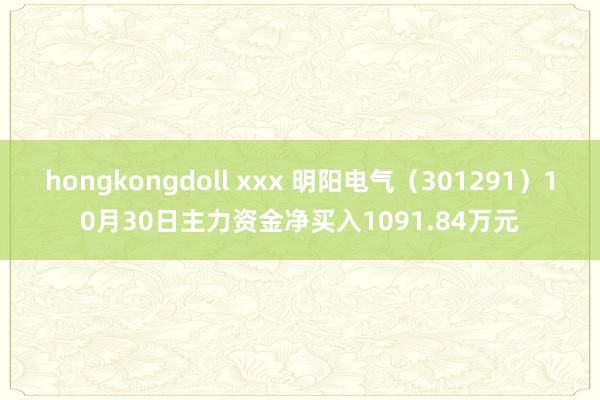 hongkongdoll xxx 明阳电气（301291）10月30日主力资金净买入1091.84万元