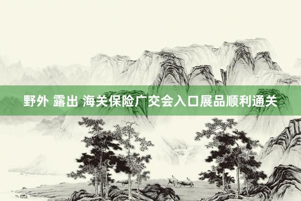 野外 露出 海关保险广交会入口展品顺利通关