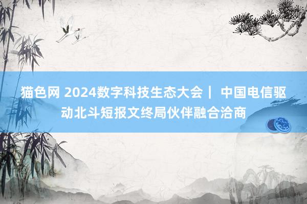 猫色网 2024数字科技生态大会｜ 中国电信驱动北斗短报文终局伙伴融合洽商