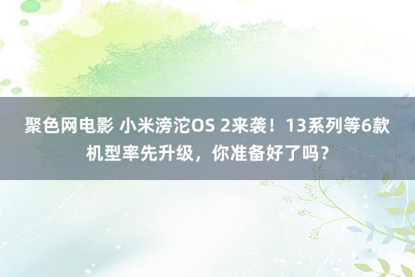 聚色网电影 小米滂沱OS 2来袭！13系列等6款机型率先升级，你准备好了吗？