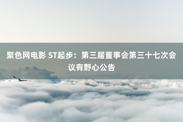 聚色网电影 ST起步：第三届董事会第三十七次会议有野心公告