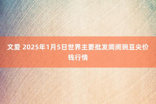 文爱 2025年1月5日世界主要批发阛阓豌豆尖价钱行情