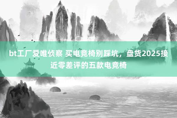 bt工厂爱唯侦察 买电竞椅别踩坑，盘货2025接近零差评的五款电竞椅