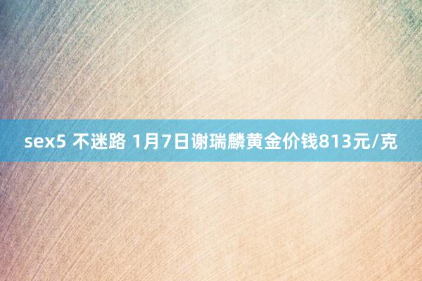 sex5 不迷路 1月7日谢瑞麟黄金价钱813元/克