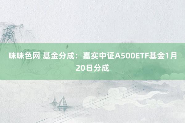 咪咪色网 基金分成：嘉实中证A500ETF基金1月20日分成